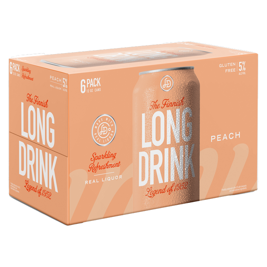 Long Drink Peach 6pk 12oz 5% ABV
