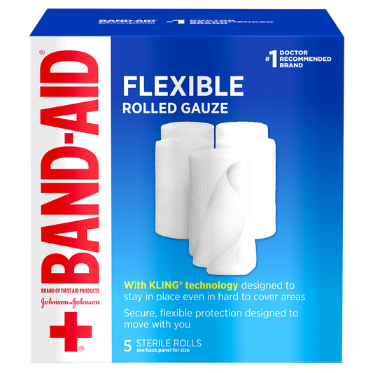 Band-Aid Rolled Gauze 3" x 2.1 yds 5ct