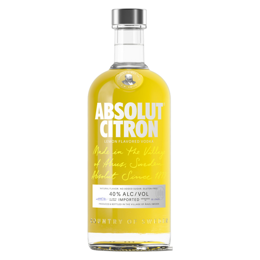 Absolut Citron Vodka 750ml (80 Proof)