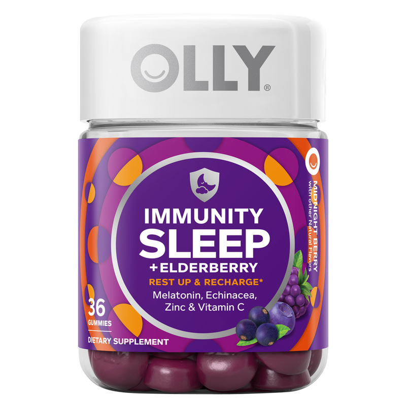 OLLY Immunity Sleep + Elderberry Gummies Midnight Berry 36ct