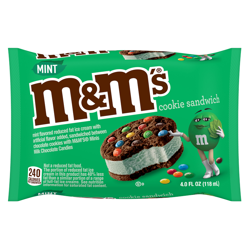 M&M's Mint Ice Cream Cookie Sandwich 1ct