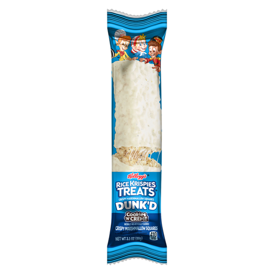 Kellogg's Rice Krispies Treats Crispy Marshmallow Squares Dunk'd Cookies N Crème Bar 3.1oz