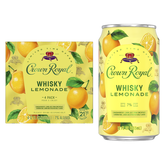 Crown Royal Whisky Lemonade Cocktail 4pk 12oz 7% ABV
