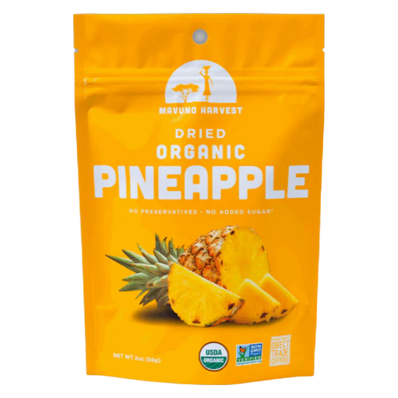 Mavuno Harvest Organic Unsweetened Dried Pineapple, 2oz