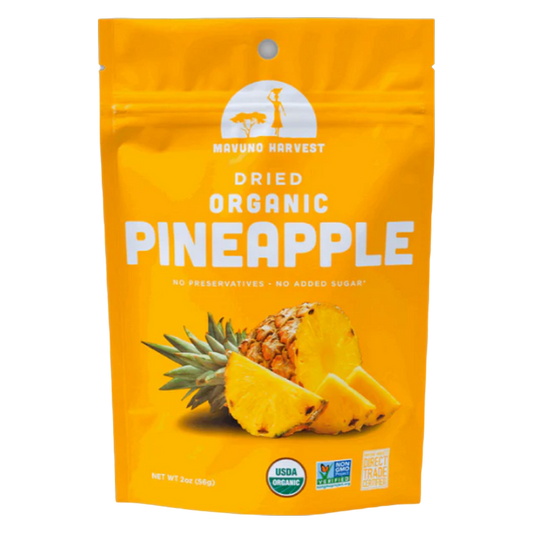 Mavuno Harvest Organic Unsweetened Dried Pineapple, 2oz