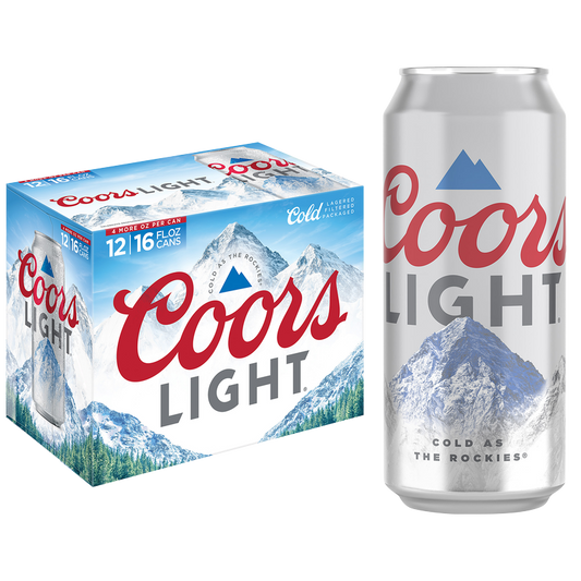 Coors Light 12pk 16oz Can 4.2% ABV