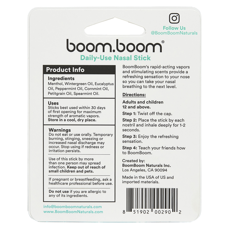 BoomBoom Breathe Wintermint Nasal Inhaler