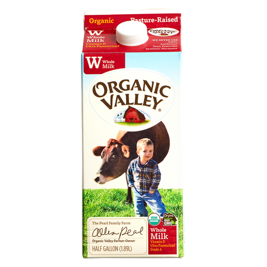 Organic Valley Whole Milk 1/2 Gallon