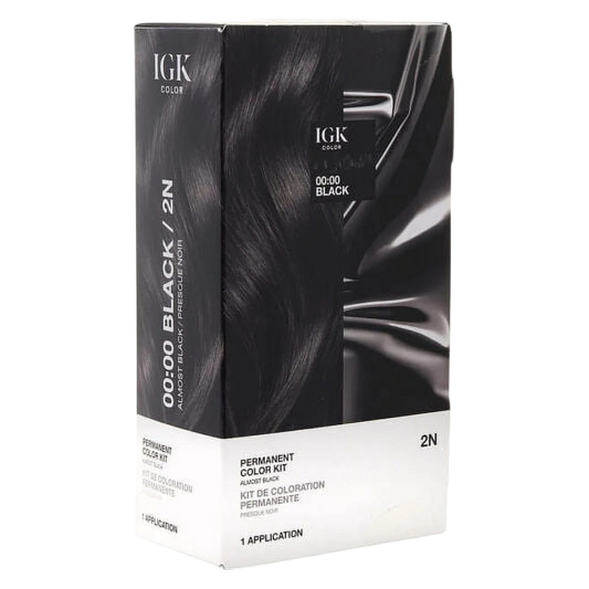 IGK PERMANENT COLOR KIT 00:00 Black- Almost Black 2N