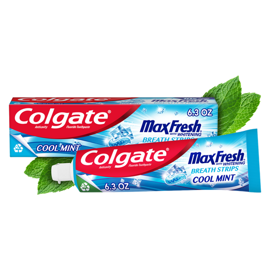 Colgate Max Fresh with Whitening Toothpaste with Mini Breath Strips, 6.3oz