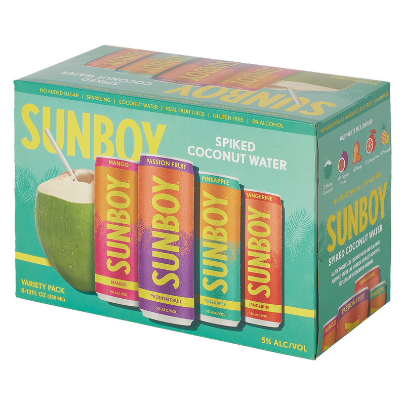 Sunboy Spiked Coconut Water Variety 8pk 12oz Cans