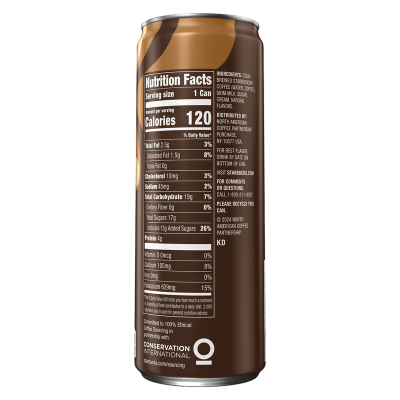 Starbucks Vanilla Sweet Cream Cold Brew 11oz Can