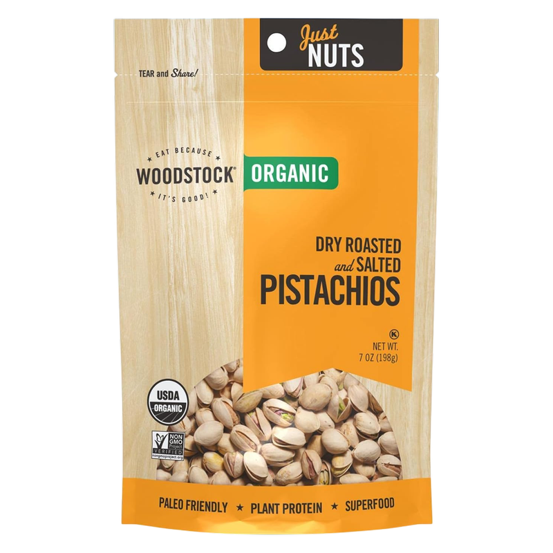 Woodstock Farms Roasted and Salted Pistachios, 7oz
