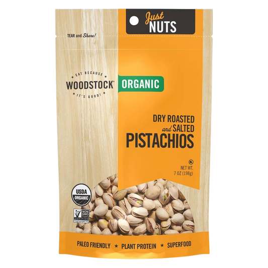Woodstock Farms Roasted and Salted Pistachios, 7oz