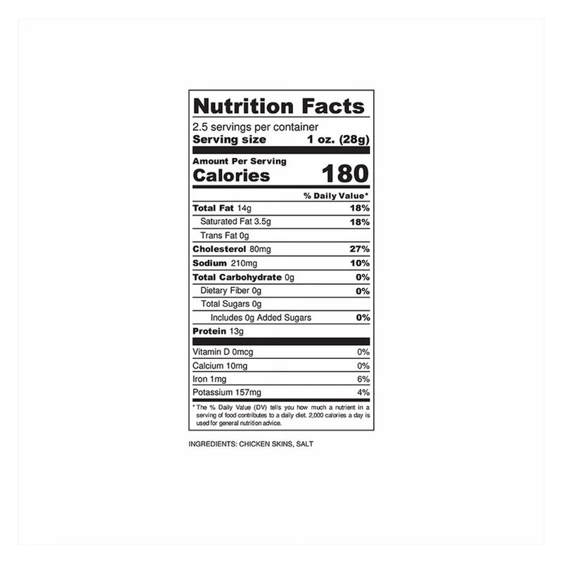 Flock Original Chicken Skin Chips 2.5oz