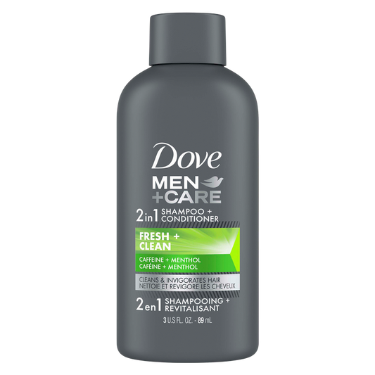 Dove Men+Care Fresh and Clean Fortifying 2 in 1 Shampoo and Conditioner 3oz