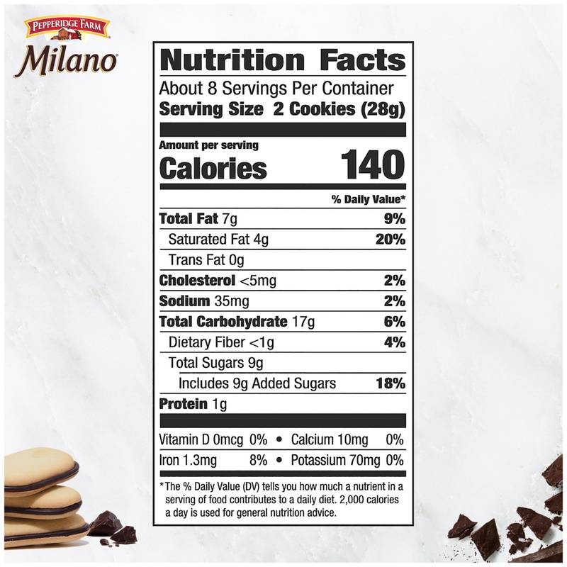 Milano Double Dark Chocolate Cookies 7.5oz