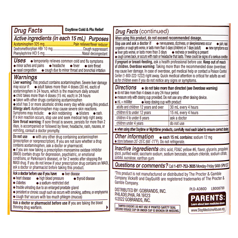 Goodnow Day & Night Cold + Flu Relief 2-12 fl oz