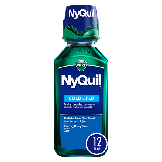 Vicks NyQuil Cold & Flu Nighttime Relief Original Liquid 12oz