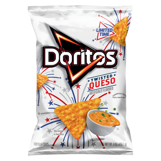 Doritos Twisted Tortilla Chips Queso 9oz