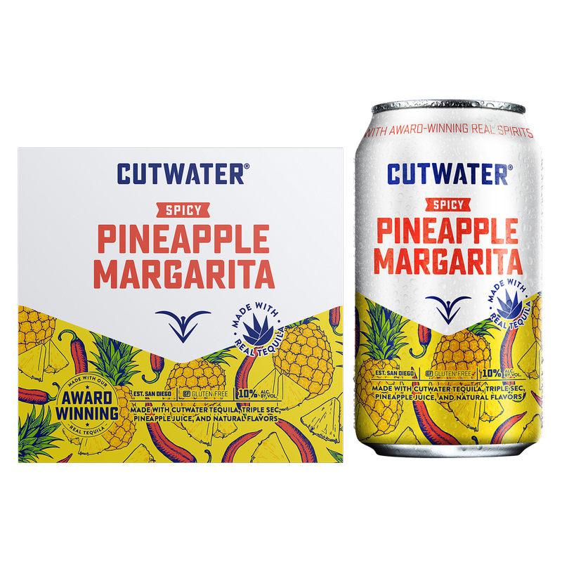 Cutwater Spicy Pineapple Margarita 4pk 12oz 10% ABV