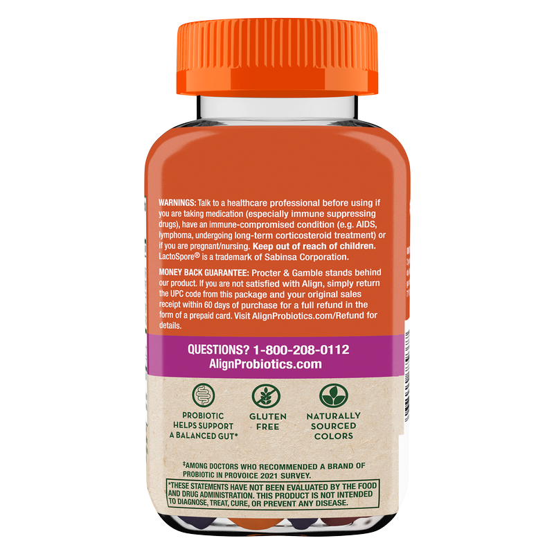 Align DualBiotic, Prebiotic + Probiotic 60 Gummies