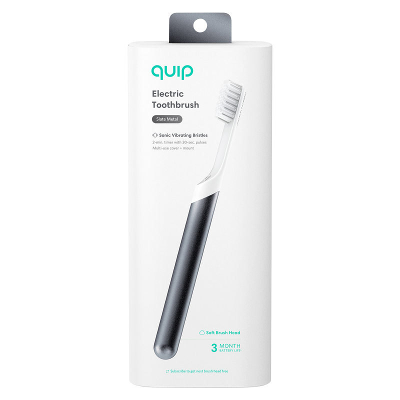 Quip Slate Metal Electric Toothbrush 1ct