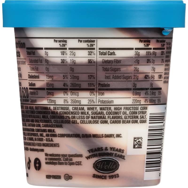 Blue Bunny Chocolate Vanilla Soft Pint 16 oz