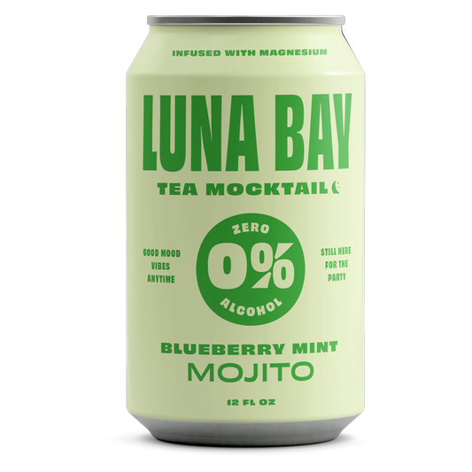 Luna Bay Zero Percent Blueberry Mint Mojito Mocktail 12oz Can