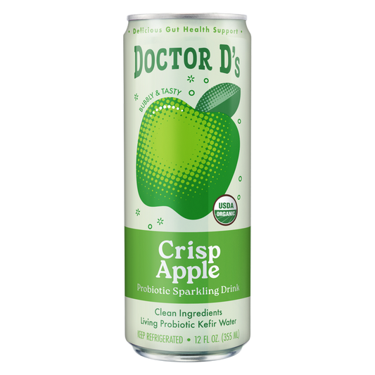 Doctor D's Crisp Apple Sparkling Probiotic Drink 12oz Can