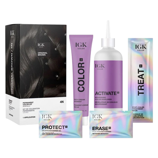 IGK PERMANENT COLOR KIT Original Brown- Brown Black 4N