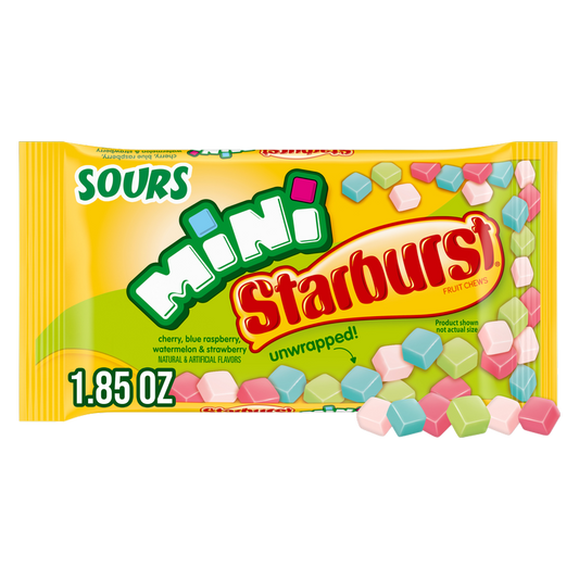 Starburst Minis Sour Fruit Chews Candy 1.85oz