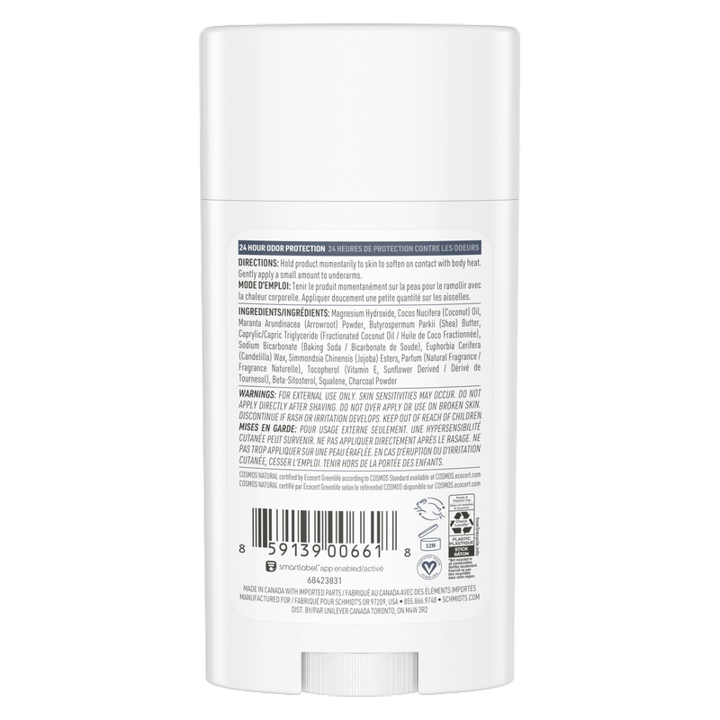 Schmidt's Charcoal & Magnesium Deodorant Stick 2.65oz
