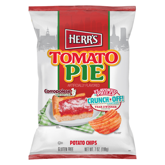Herr's Tomato Pie Ripple Chips, 7 oz