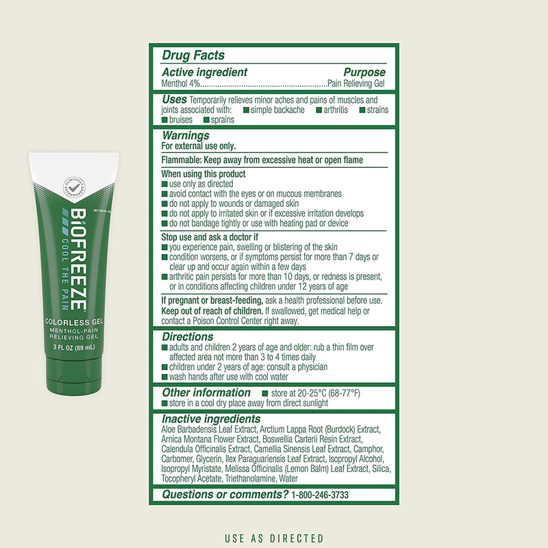Biofreeze Pain Relieving Gel 3oz