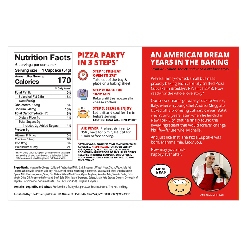 The Pizza Cupcake Pepperoni 6ct 11.5oz