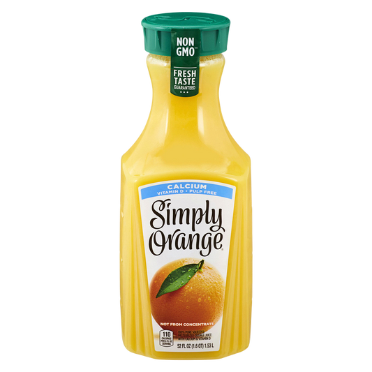 Simply Orange Juice With Calcium 52oz Btl