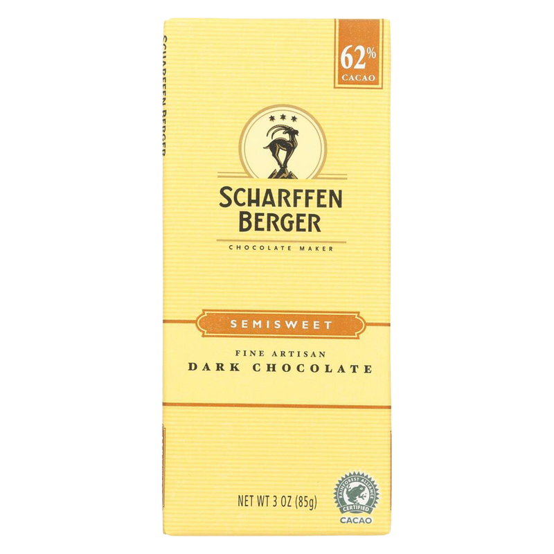 Scharffen Berger 62% Semisweet Chocolate Bar 3oz