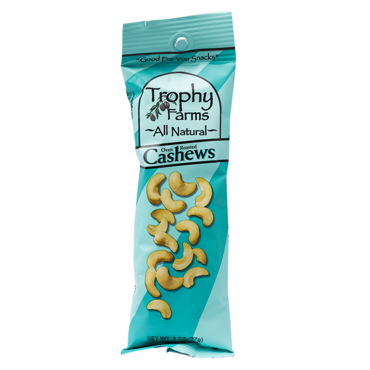 Trophy Farms All Natural Over Roasted Cashews 2oz