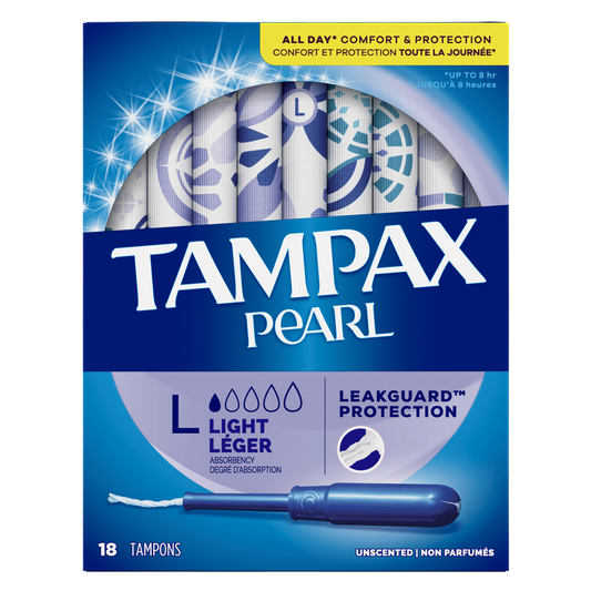 Tampax Pearl Light Tampons 18 Ct