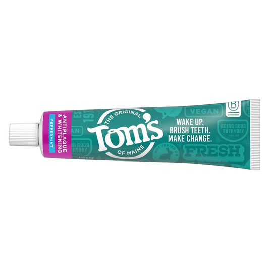 Tom's Antiplaque and Whitening Natural Toothpaste, Peppermint, 4.5oz