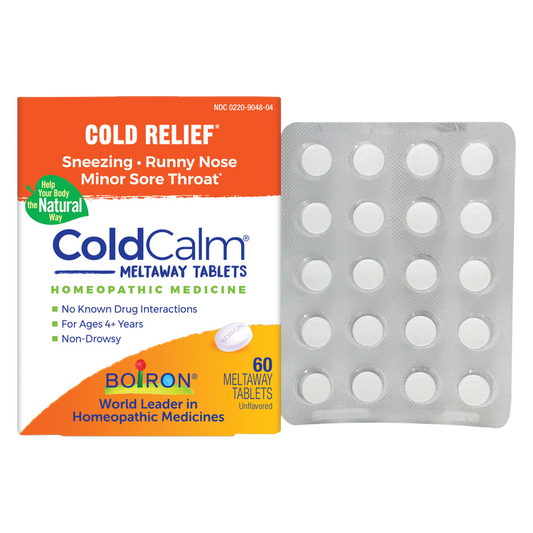 Boiron ColdCalm Tablets for Relief of Common Cold, Non-Drowsy, 60 Count