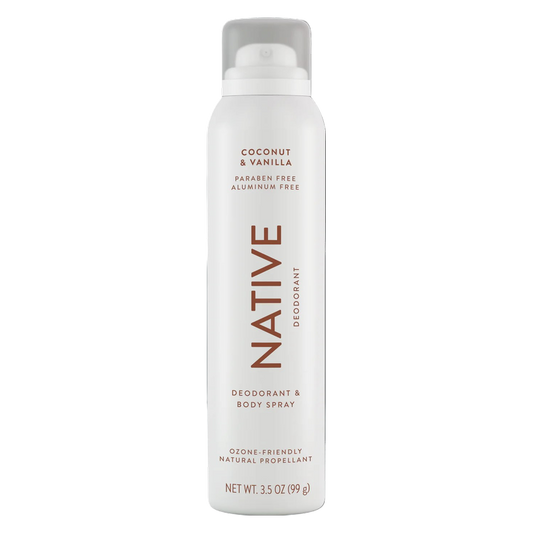 Native Coconut & Vanilla Whole Body Deodorant Spray, 3.5 oz