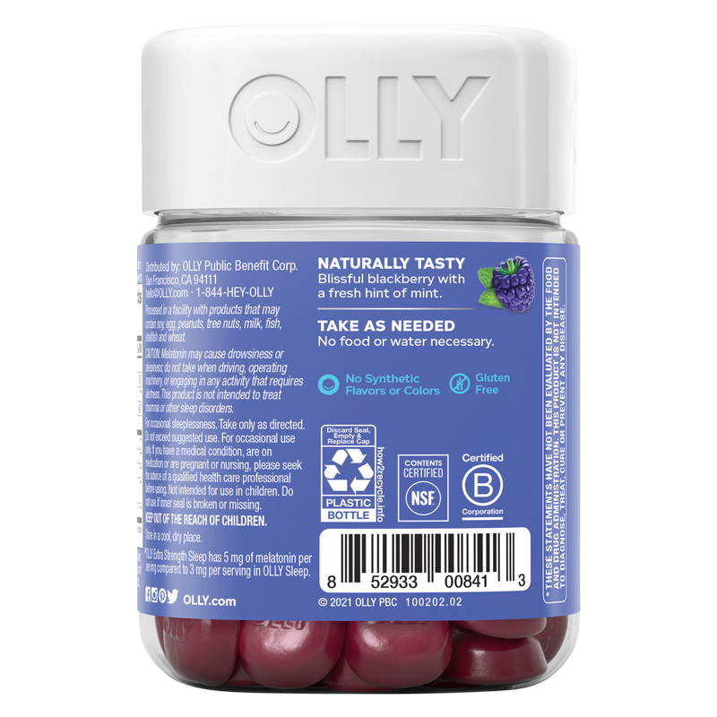 OLLY Extra Strength Sleep Gummies Blackberry Zen 50ct