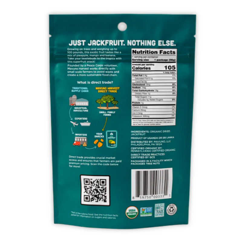 Mavuno Harvest Organic Unsweetened Dried Jackfruit, 2oz