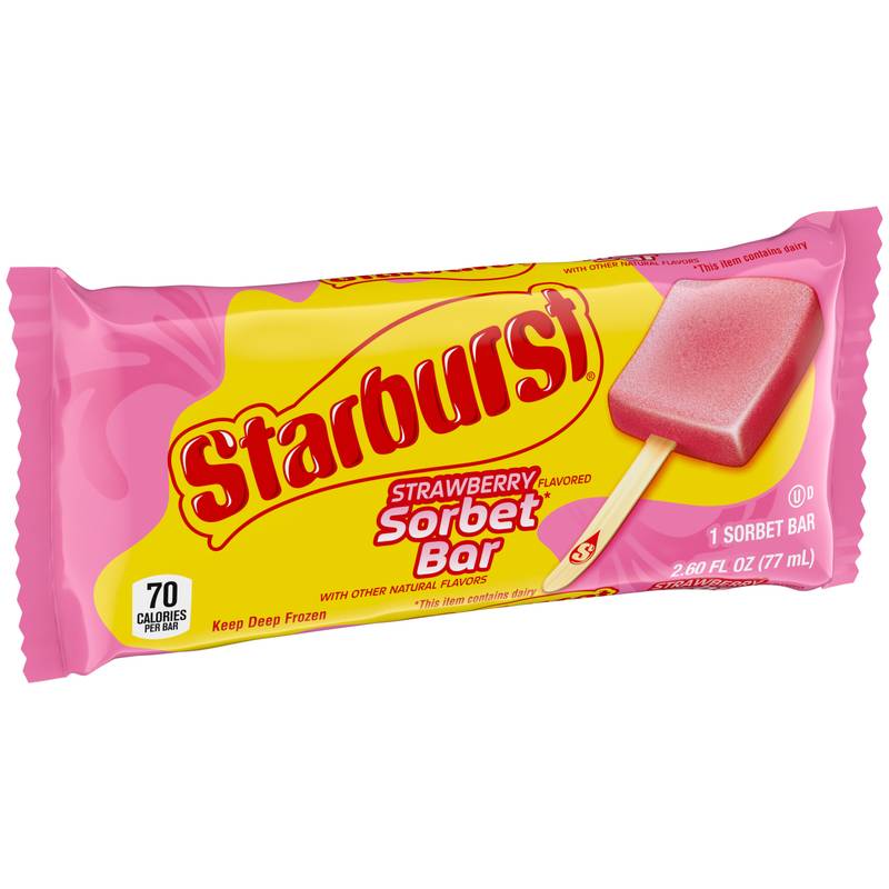 STARBURST Strawberry Sorbet Ice Cream Bar, 1ct