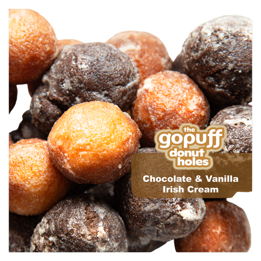 The Gopuff Donut Holes- Chocolate & Vanilla Irish Cream, 11oz