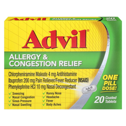 Advil Allergy & Congestion Relief Tablets 20ct