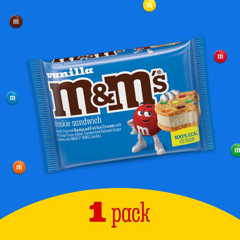M&M'S Vanilla Ice Cream Cookie Sandwich 1ct