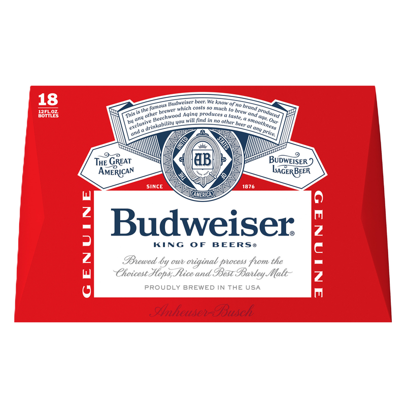 Budweiser 18pk 12oz Btl 5.0% ABV